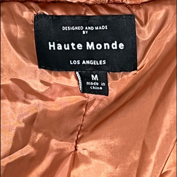 HAUTE MONDE Faux Fur Copper Colored Jacket - Picture 5 of 6